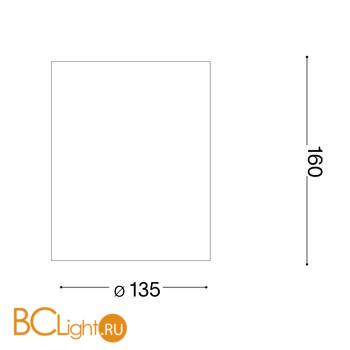 Спот потолочный накладной Ideal Lux Oak OAK PL1 ROUND CEMENTO 150437 - Схема