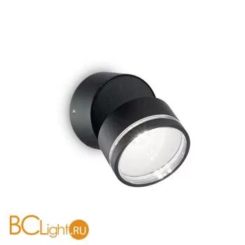 Уличный настенный светильник Ideal Lux Omega ROUND AP1 NERO 165387