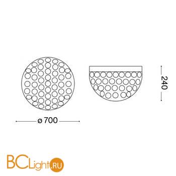Потолочный светильник Ideal Lux ORION PL12 059129 - Схема