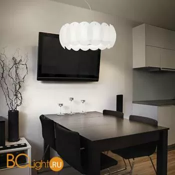 Подвесной светильник Ideal Lux Ovalino SP8 Bianco 090481 - Фото 0