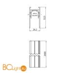 Трековый шинопровод Ideal Lux Oxy OXY PROFILE 2000 mm HIGH 223988 черный - Схема