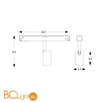 Трековый светильник Ideal Lux OXY TRACK SINGLE 3,5W 3000K 200Lm 224107 - Схема