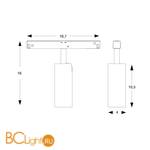 Трековый светильник Ideal Lux OXY TRACK SINGLE 12W 3000K 800Lm 224169 - Схема