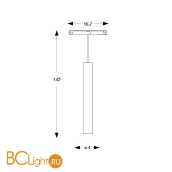 Трековый светильник Ideal Lux OXY TRACK PENDANT 8,2W 3000K 520Lm 224190 - Схема