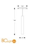 Трековый светильник Ideal Lux OXY TRACK PENDANT 8,2W 3000K 520Lm 224190 - Схема