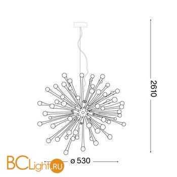 Подвесной светильник Ideal Lux Pauline SP8 Fume 115801 - Схема