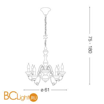 Люстра Ideal Lux Pisa Sp6 Blu 093550 - Схема