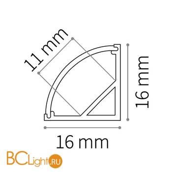 Профиль угловой Ideal Lux Profilo Strip Led Angolare Bianco 1м белый 126548 - Схема