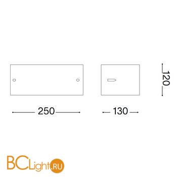 Уличный настенный светильник Ideal Lux Rex-2 AP1 Bianco 092416 - Схема