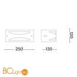 Уличный настенный светильник Ideal Lux Rex-3 AP1 White 092430 - Схема