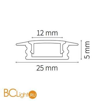 Профиль Ideal Lux SLOT REC TRIM D25xD5 3000 mm WH - Схема