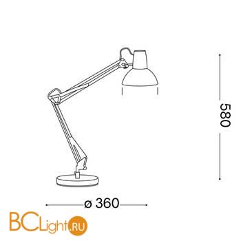 Настольная лампа Ideal Lux WALLY TL1 NERO 061191 - Схема