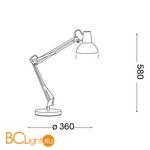 Настольная лампа Ideal Lux WALLY TL1 NERO 061191 - Схема