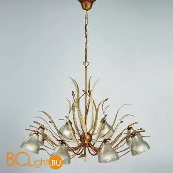 Люстра IDL Acacia 330/8 Amber ivory leaves V369/187/30