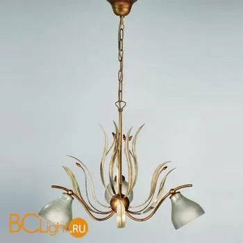 Люстра IDL Acacia 330/3 Amber ivory leaves V369/187/30