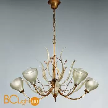 Люстра IDL Acacia 331/5 Amber ivory leaves V369/187/30