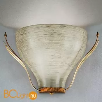 Бра IDL Acacia 330/1AG Amber ivory leaves V389/187/42