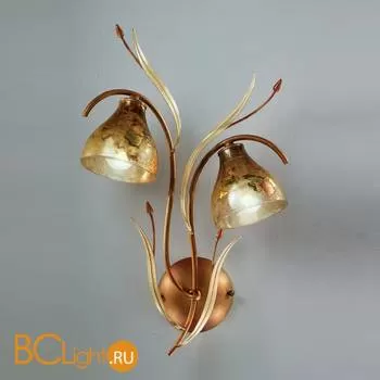 Бра IDL Acacia 330/2A Amber ivory leaves V369/186/30