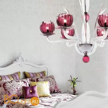 Люстра IDL Afrodite 558/6 chrome crystal with amethyst - Фото 0