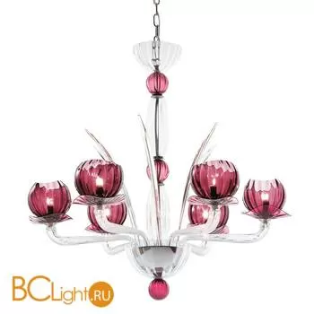 Люстра IDL Afrodite 558/6 chrome crystal with amethyst