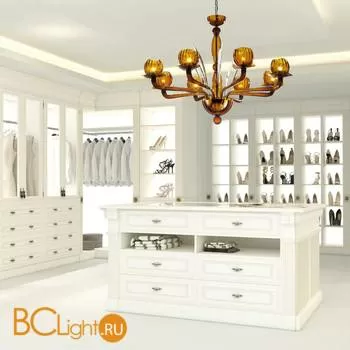 Люстра IDL Afrodite 558/8 gold tobacco - Фото 0