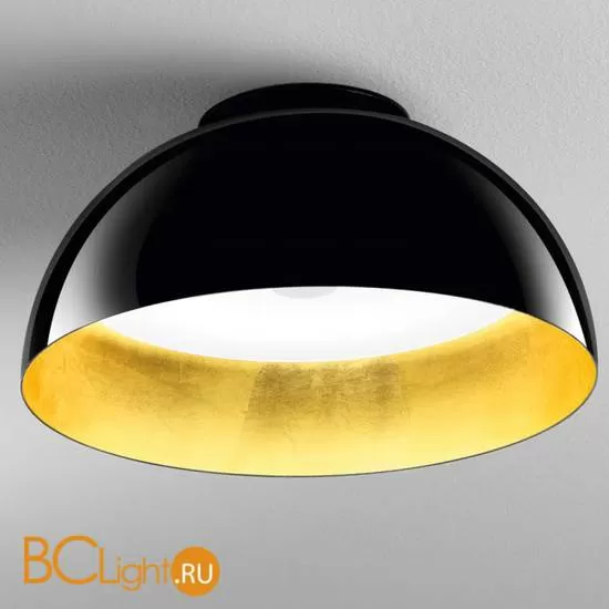 Потолочный светильник IDL Amalfi 482/90PF glossy laquer black / gold leaf inside