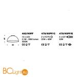 Потолочный светильник IDL Amalfi 478/90PF/C white silver - Схема