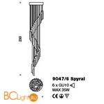 Потолочный светильник IDL Armonia 9047/6 Spyral Transparent - Схема