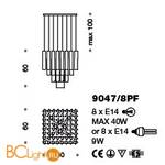 Подвесной светильник IDL Armonia 9047/8PF amber - Схема