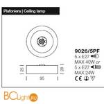 Потолочный светильник IDL Atena 9026/5PF ambra - Схема