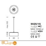 Подвесной светильник IDL Atena 9026/1S ice - Схема