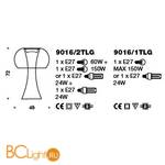 Настольная лампа IDL Aurora 9016/2TLG amber - Схема