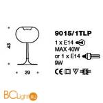 Настольная лампа IDL Aurora 9015/1TLP amber - Схема