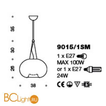 Подвесной светильник IDL Aurora 9015/1SM Transparent - Схема
