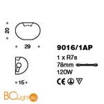 Настенный светильник IDL Aurora 9016/1AP Transparent - Схема