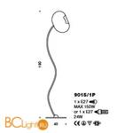 Торшер IDL Aurora 9015/1P white - Схема