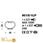 Настольная лампа IDL Aurora 9015/1LP white - Схема