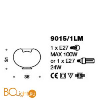 Настольная лампа IDL Aurora 9015/1LM amber - Схема