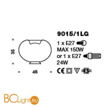 Настольная лампа IDL Aurora 9015/1LG Transparent - Схема