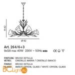 Люстра IDL Betulla 264/6+3 rovere striato V288/149/22 - Схема