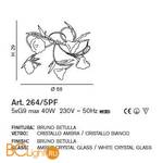 Потолочная люстра IDL Betulla 264/5PF rovere striato V288/149/22 - Схема