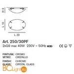 Потолочный светильник IDL Betulla 250/30PF Chrome V308/00 - Схема