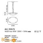 Подвесной светильник IDL Betulla 250/S Chrome V310/00 - Схема