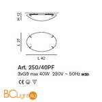 Потолочный светильник IDL Betulla 250/40PF Chrome V309/00 - Схема