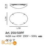 Потолочный светильник IDL Betulla 250/50PF Chrome V310/00 - Схема