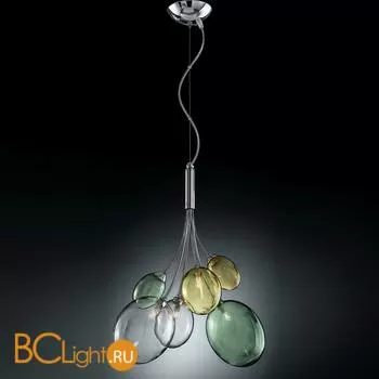 Люстра IDL Bolla 380/4S chrome + multicolour