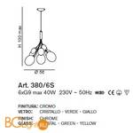 Люстра IDL Bolla 380/6S chrome - Схема