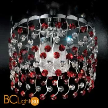 Потолочный светильник IDL Bottone 389/1PFM CRYSTAL+ RED