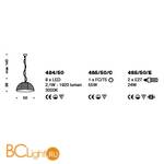 Подвесной светильник IDL Capri 485/50/C Alluminium - Схема