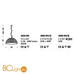 Подвесной светильник IDL Capri 485/90/E grey white - Схема